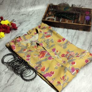 Home saffron sunlight mandarin collar kurti