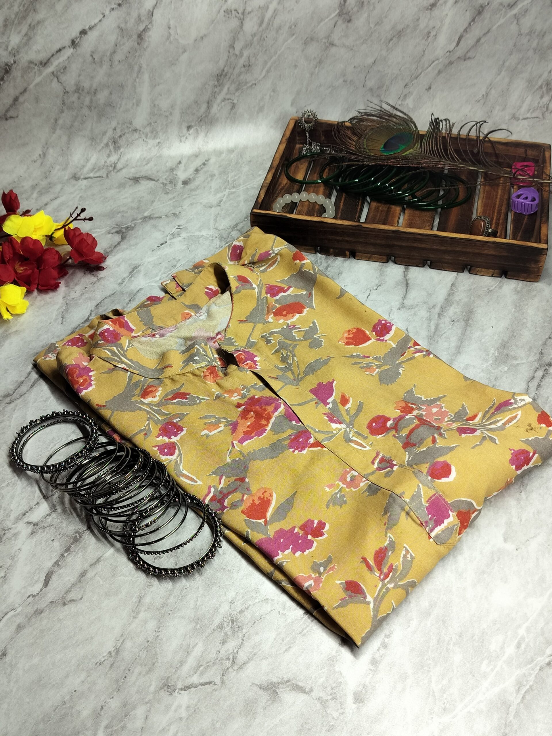 saffron sunlight mandarin collar kurti saffron sunlight mandarin collar kurti